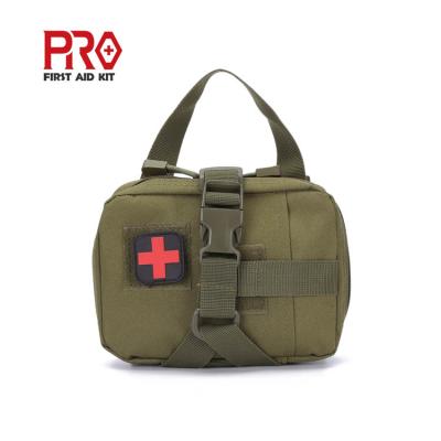 China Portable Individual Professional Molle First Aid Kit Outdoor Custom Green Private Label Waterproof Survival Kit for sale