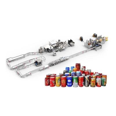 China Top Selling Automatic High Precision Fill Level Oil Lotion Aluminum Can Sealing Filling Line for sale