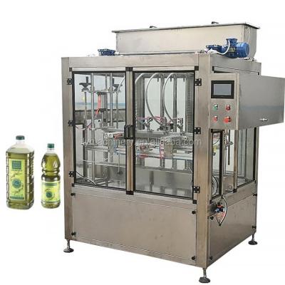 China Food Automatic Linear Piston Cooking Oil Bottling Machine Food Filling Production Line for sale