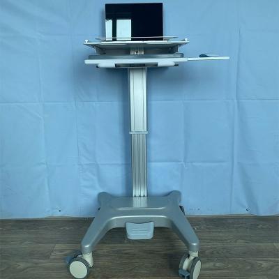 China OEM New Design Metal Trolley Adjustable PC Computer Cart Medical Trolley Traditional Mobile Medical Simple Packing Furniture for sale