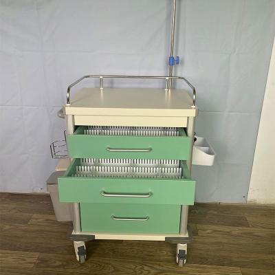 China Traditional Hospital Furniture Metal Stainless Steel Medical Trolley for sale