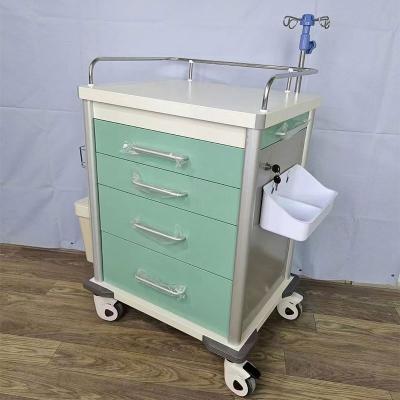 China Traditional Hot Sale ABS And Steel Emergency Trolley Nurse Medical Hospital Trolley for sale