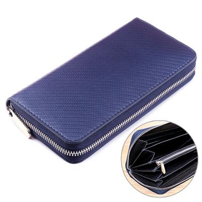 China Male Purse Vintage PU Leather Men Long Anti-theft Handmade Leather Wallet Clutch Money Clips Bag For Women Man Unisex for sale