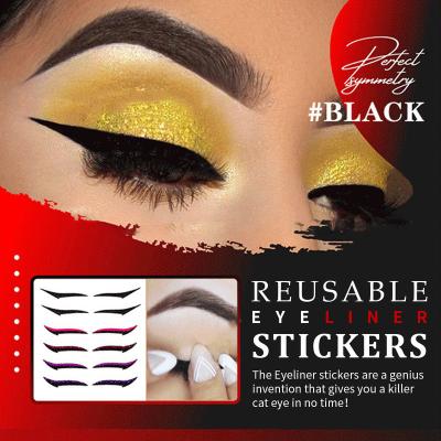 China Temporary Line Cat Eye Makeup Double Eyelid Stick Eyeliner Stickers Reusable Eyeliner Makeup Sticker Beauty Eyelid Tools for sale