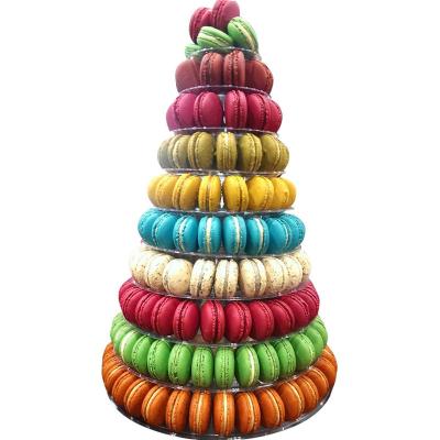 China Sustainable 10 Tier Round Macaron Tower Stand Adjust Tiers Diameter From 4