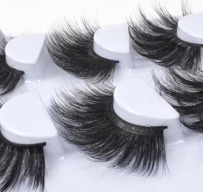 China Wholesale 3d 4d natural faux mink silk strip fake long super thin strip lashes mink eyelash sellers for sale