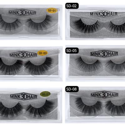 China New Products 3d Long Lashes Natural Silk Strip Eyelashes With Custom Eyelash Packaging for sale