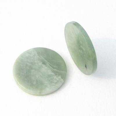 China Natural Long Eyelash Stone Whips Jade Green Glue Holder Extension Pallet Adhesive Pad for sale