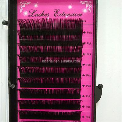 China Factory Synthetic Single Strands Individual Hair Mink Eyelash Silk Lash Extensions for sale