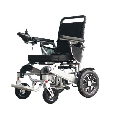 China 2024 aluminium alloy Rehabilitation therapy Lightweight  folding electric wheelchairs for handicap with durable wheels 94*61*95cm for sale