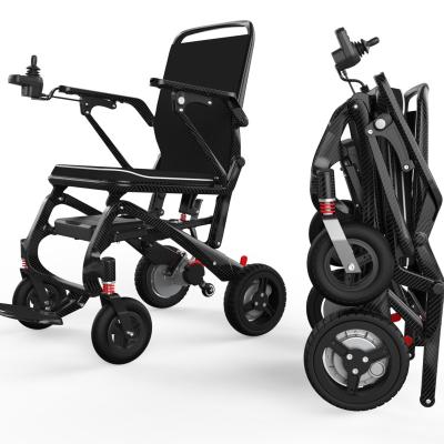 China 2024 Carbon Fiberl lightweight  Foldable Electric Wheelchairs for handicap 86*57*93cm for sale