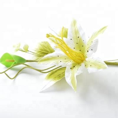 China Wholesale Artificial Polyester+iron lily flower for decoration for sale