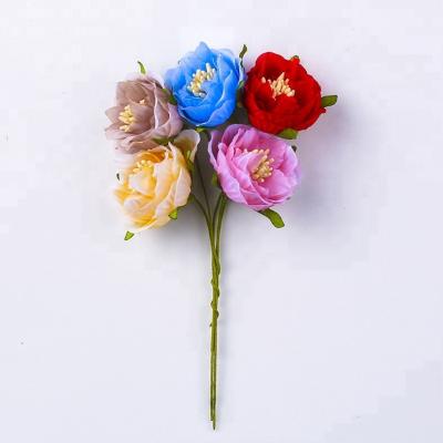 China Polyester+iron hot sale decorative artificial flower for wedding for sale