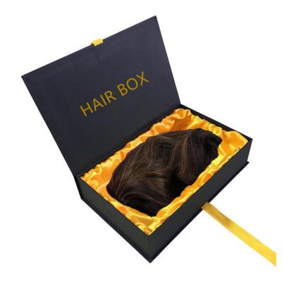 China Recycled Materials Wholesale Custom Hair Extension Wig Gift Magnetic Logo Premium Luxury Cardboard Paper Packaging Box for sale