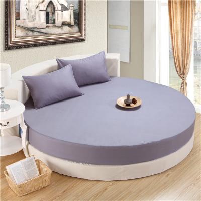 China Waterproof 100% Cotton Bed Sheet Fitted Round Bed Sheets Spring Cover For Adults for sale