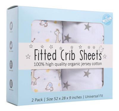 China Anti-bacteria Soft 100% Organic Cotton Baby Crib Sheets Cover Hypoallergenic Waterproof Mattress Protector for sale