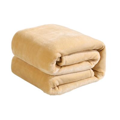 China Customized Single Color Cobijas Selimut Throw Blanket Plush Super Soft For Bedding for sale