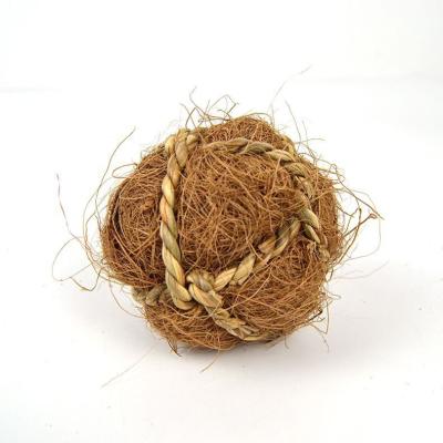 China Stocked Natural Cononut Fiber Balls For Small Animal Rabit Hamster Playing Chew Pet Toys Ball for sale