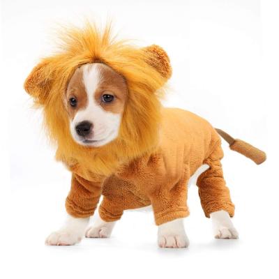 China Viable Party Halloween Cosplay Dress Up Simulation Lion Pet Clothes For Dogs And Cats for sale