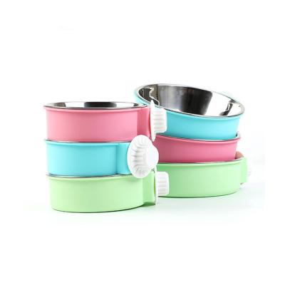 China Cheap Sustainable Stainless Steel Pet Feeder Luxury Pet Bowls and Feeder Containers Plastic Hanging Bowls for sale