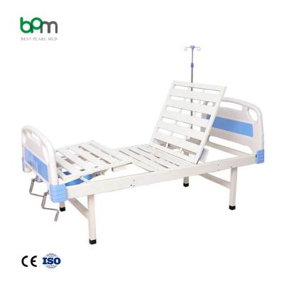 China Metal Economy 2 Cranks Flat Bed Cheap Price Hospital Manual Bed BPM-MB207 for sale