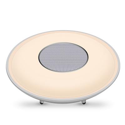 China Post-modern wireless 5W speaker with 7 RGB lamp home office colorful lightweight speaker with aux music. playing function desk lamp for sale