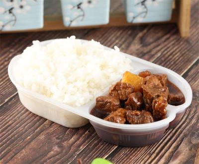 China Camping Wholesale OEM Fast Food Beef With Potato Self Heating Rice Instant Rice for sale