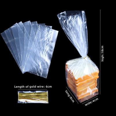 China Recyclable Clear Bread Plastic Packaging Bag With Both Side Gusset Cellophane Bags High Quality à venda