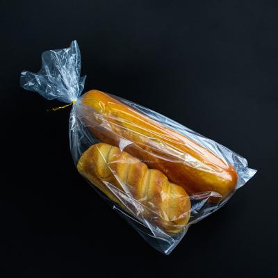 China LDPE CPP Side Gusset Cellophane Safety Food Grade Baguette Clear Transparent French Bread Bags Plastic Bag for sale