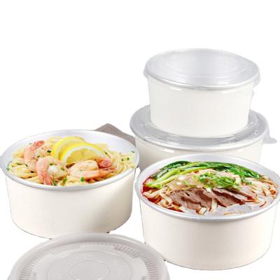 China China Hot Sale Disposable Wrapping Paper Bowl White For Salad Wrapping Bowl With Lid for sale