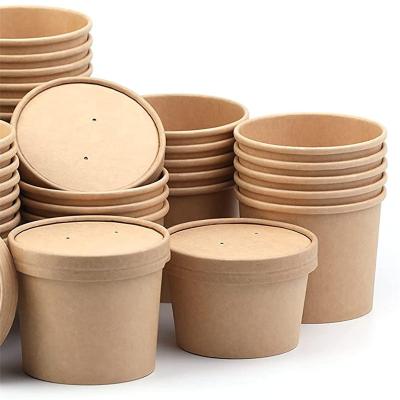 China Newest Recyclable Disposable Salad Wrapping Paper Bowls Food Packaging Containers for sale