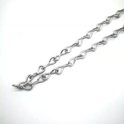 China Hanging Chain 10 Feet Bright Galvanized Chain One Piece Galvanized Single Twist Jack Chain #8 #14 for sale