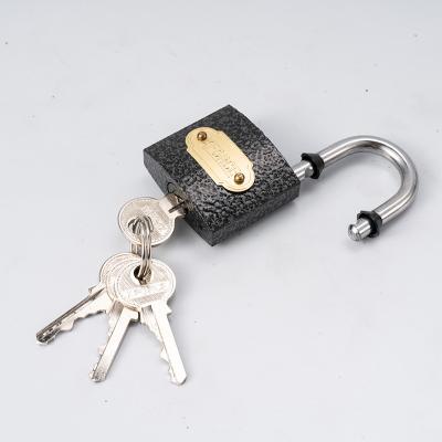 China Durable High Black Color Patterned Padlock Lock Security Standard Support OEM Iron Fechadura De Latao Fine Workmanship ODM Direct Sales for sale