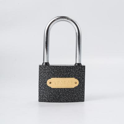 China Black Fechadura Lock Hotel Padlock Sale Rustproof Security Padlock Durable High Iron Long Beam Antirust Eco-Friendly for sale