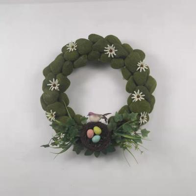 China Hot Selling Plastic Hanging Decoration PE Materials Indoor Simple Outdoor Christmas Wreath for sale