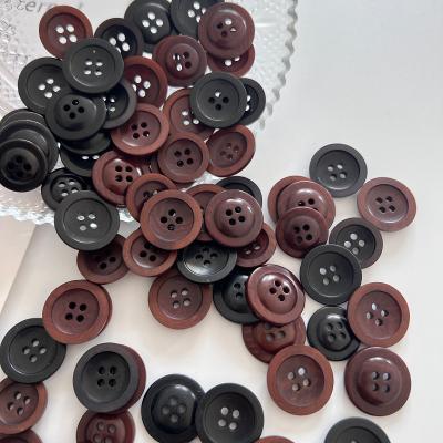 China Dry clean high quality and environmentally friendly fruit buttons, customized four hole suit buttons for sale