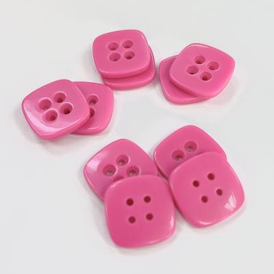 China Environmental Friendly Washable And Dry Cleaned Resin Buttons For Children's Clothing Buttons Cute Square Customized for sale