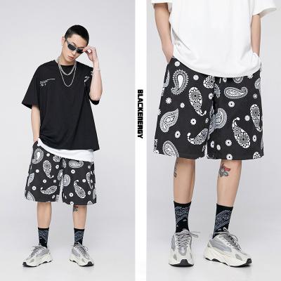 China 2021 Summer QUICK DRY Men's Spliced ​​Casual Five-cropped Pants Fashion Loose Shorts for sale