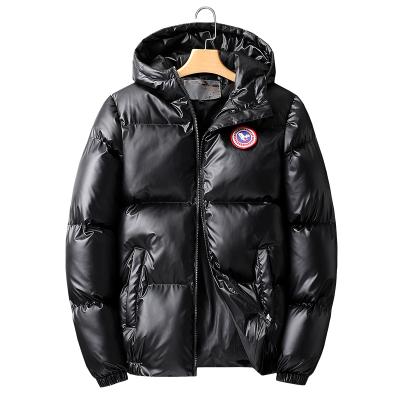 China Waterproof 2020 New Arrival Polyester Windproof Jacket Shiny Bomber Stripper Jacket Custom Made For Men for sale