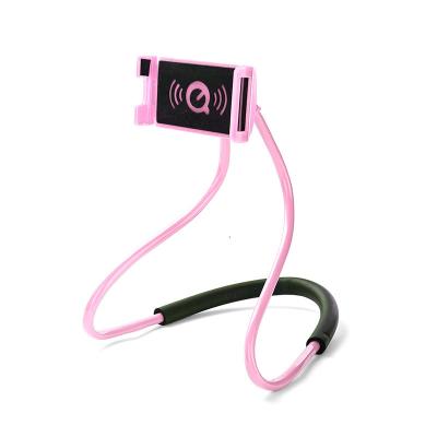 China Adjustable Pink Long Arm Lazy Cell Phone Holders Stand Flexible Bracket Tablet Stand Convenient for sale