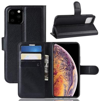 China Lychee Grain Wallet Flip Pu Leather Case For Shockproof iPhone Blocking Leather Phone Card Wallet Case for sale