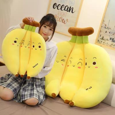 China COMEMOIR Dropshipping Kawaii Plush Stuffed Banana Plush New Cartoon Cute Pillow Animal Doll For Children Cartoon Pillow 35cm for sale