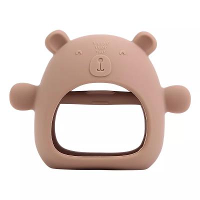 China Wholesale Soft Toy COMEMOIR Silicone Sensory Wooden Baby Teether Teething Toy Ring for sale