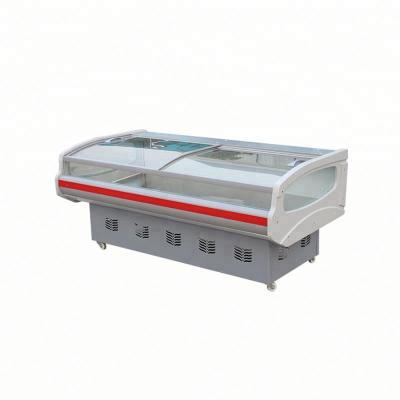 China Commercial Single-Temperature Meat Display Cases Open Top Refrigerator / Meat Cooler Serving Countertop for sale