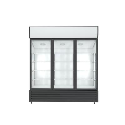 China Commercial Beverage Glass Cooler Glass Door Cooler Single-temperature Door Display Fridge for sale