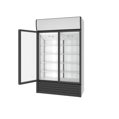 China High Quality Single-temperature Refrigerator Vertical Upright Showcase Glass Door Freezer for Beer and Drinks for sale