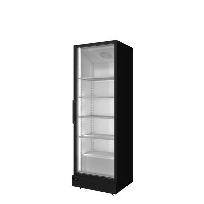 China Upright Glass Door Cooler Glass Beverage Cooler Commercial Single-temperature Door Display Fridge for sale