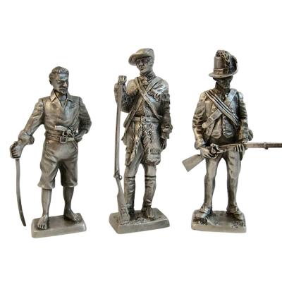 China Toy Wholesale High Quality Army Civilian Custom Made Tin Military Figures for sale