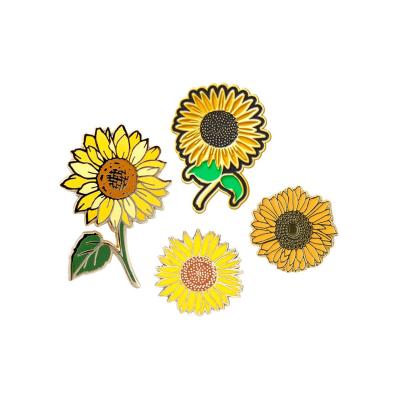 China China Backing With Ukraine Sun Custom Peace Sunflower Soft Enamel Lapel Pin for sale