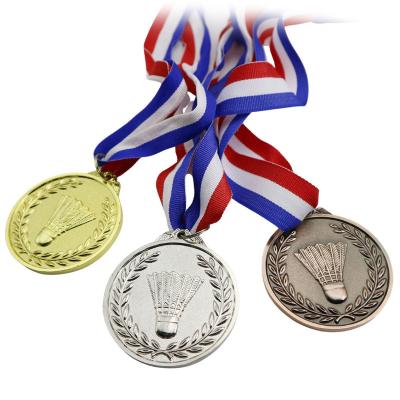 China Wholesale custom cheap stamped silver bronze gold badminton medals from Europe factory for sale